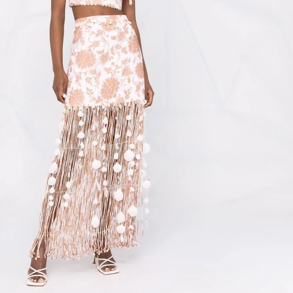 NWT Zimmermann Postcard Fringed Skirt - Sz 2P